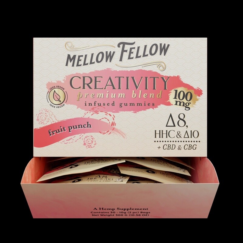 Mellow Fellow, 100mg Edibles, Fruit Punch, &quot;Creativity&quot;