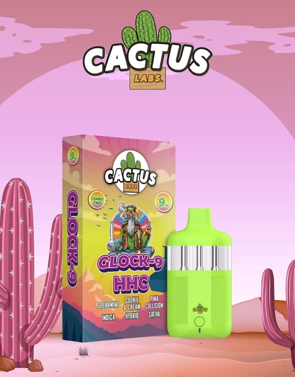 Cactus, 9G, 3 Blends - Indica, Hybrid, Sativa (Combo 2)
