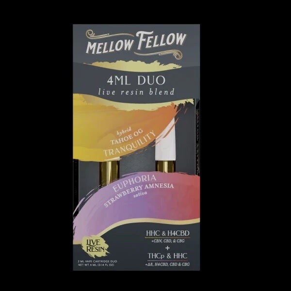 Mellow Fellow, 4ml Duo (2 x 2ml carts) - Tranquility, Euphoria