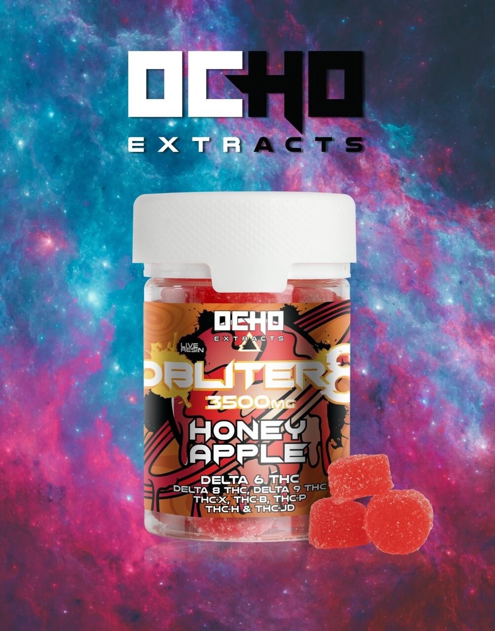 Ocho Obliter8, 3500mg Honey Apple