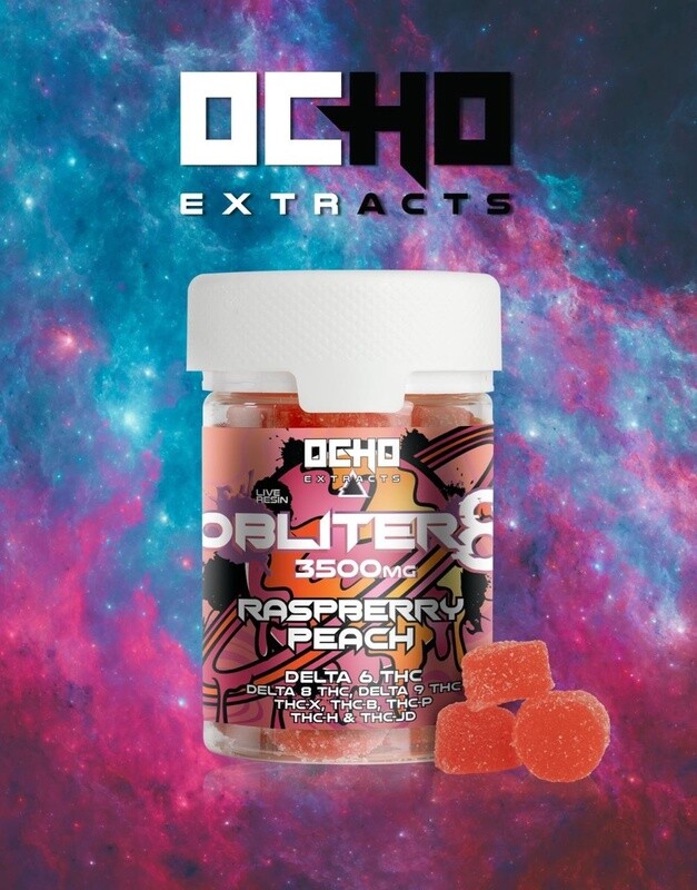 Ocho Obliter8, 3500mg Raspberry Peach