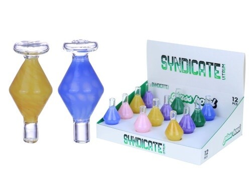 Syndicate Vitrum Clear Bubble Carb Cap w Color Honeycomb