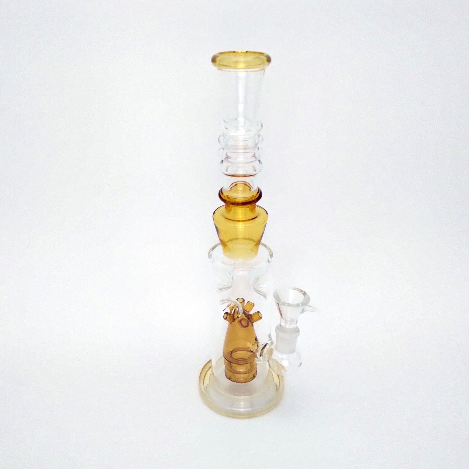 14" Clear w/ Amber - Waterpipe #10112