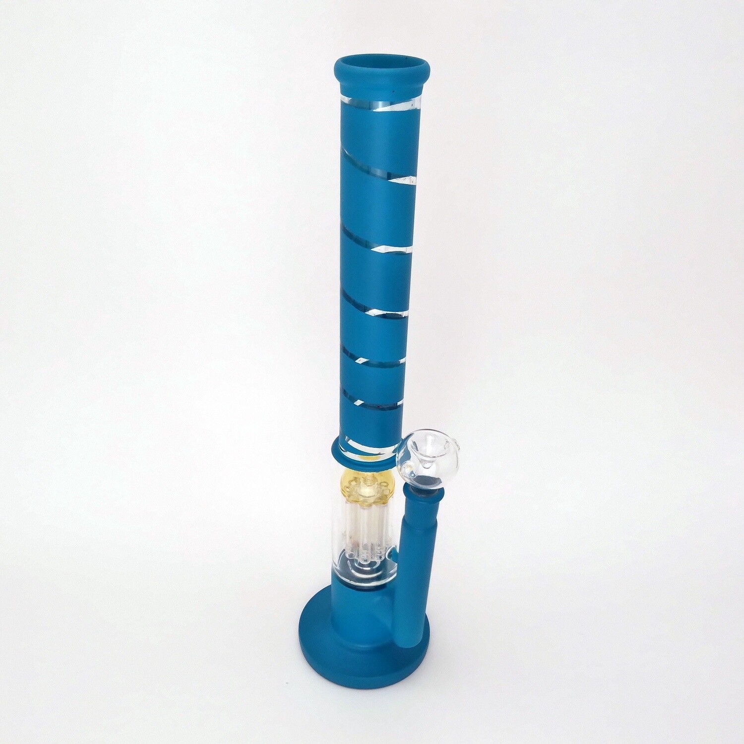 16&quot; Turquoise w/ Clear - Waterpipe #10116