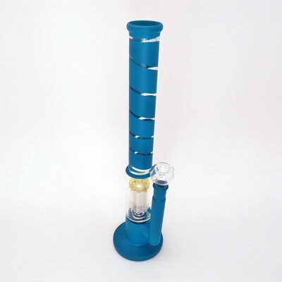 16" Turquoise w/ Clear - Waterpipe #10116