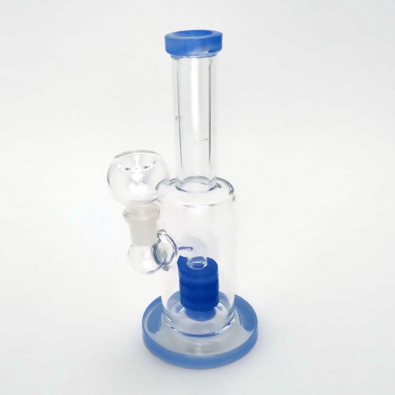 8&quot; Clear w/ Blue - Waterpipe #10122