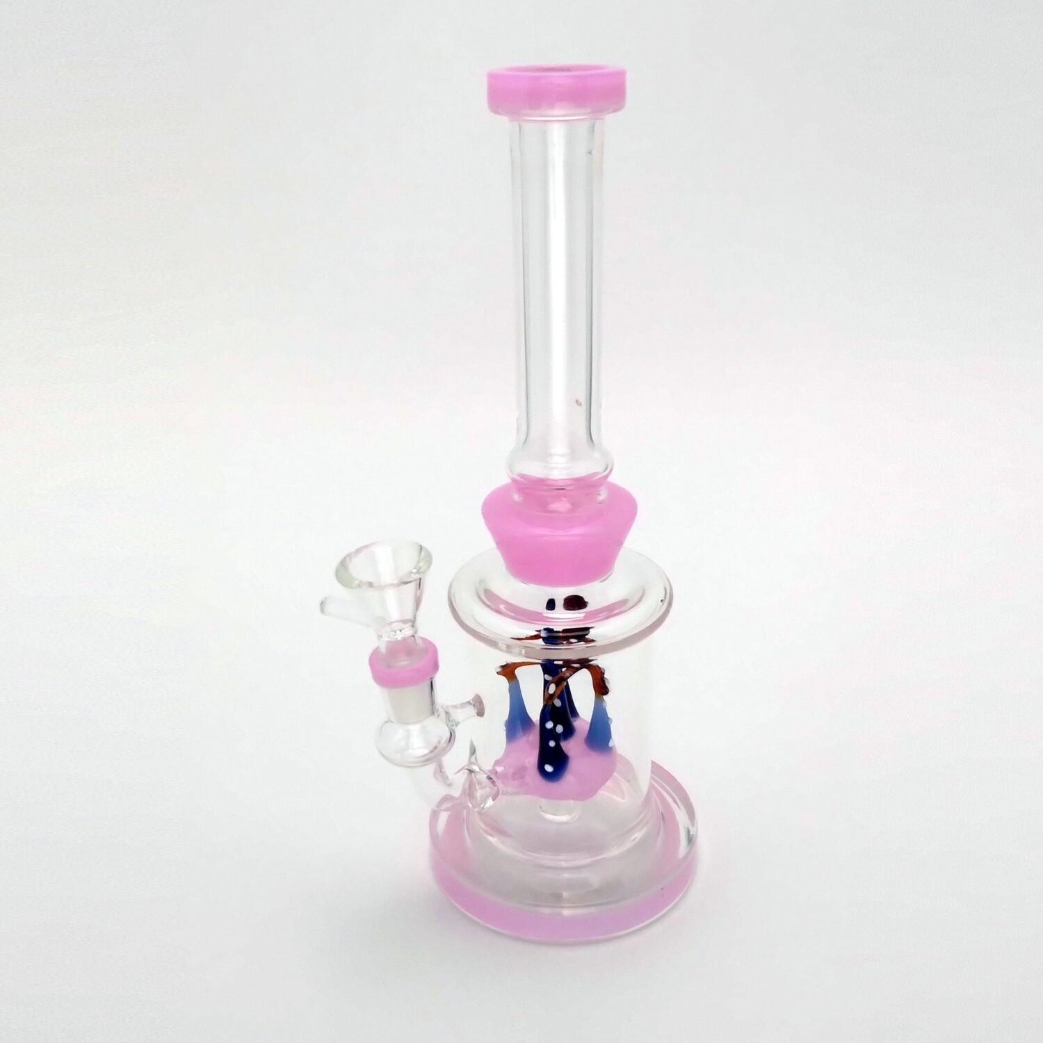 10&quot; Clear w/ Pink - Waterpipe #10121