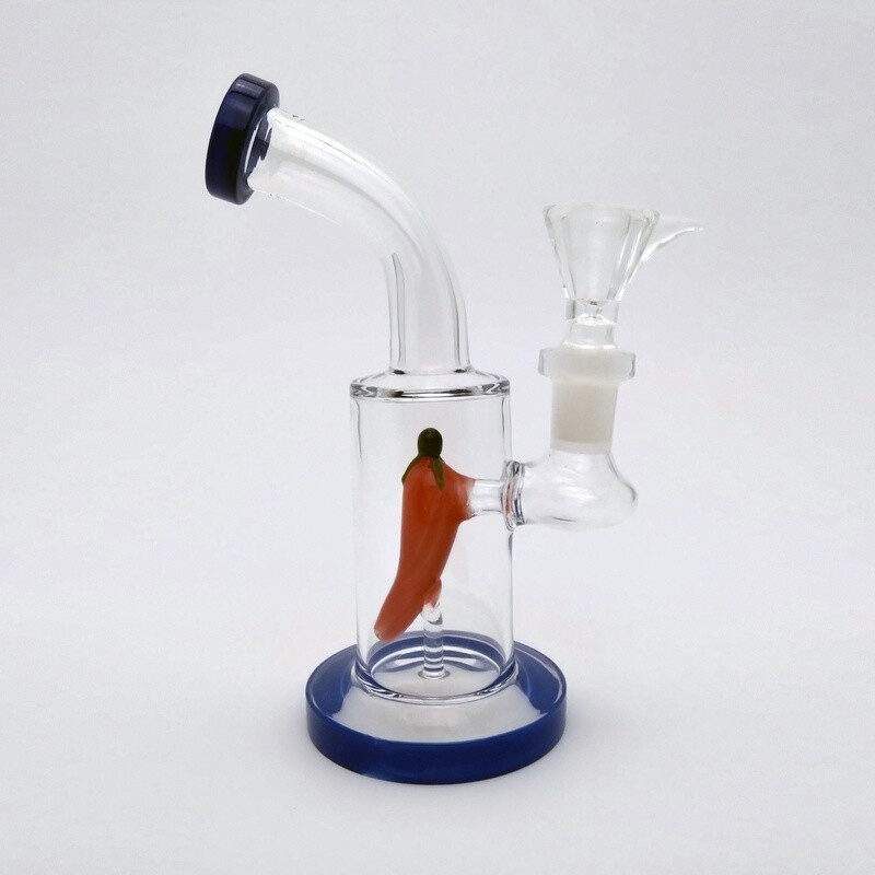 6&quot; Bent Neck Blue, Pepper - Waterpipe #10125