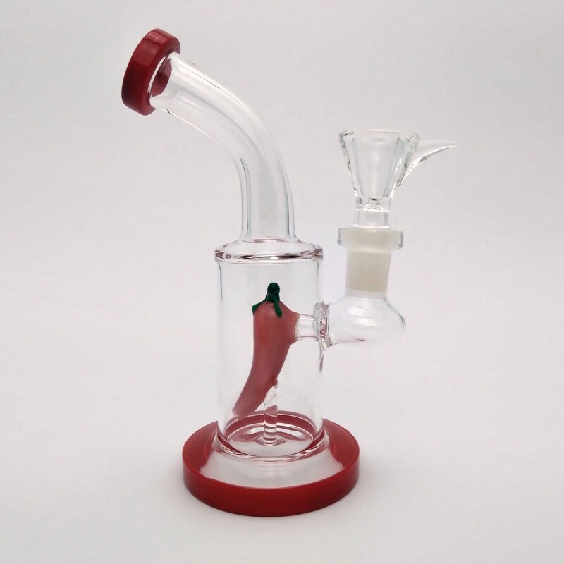 6&quot; Bent Neck Red, Pepper - Waterpipe #10124