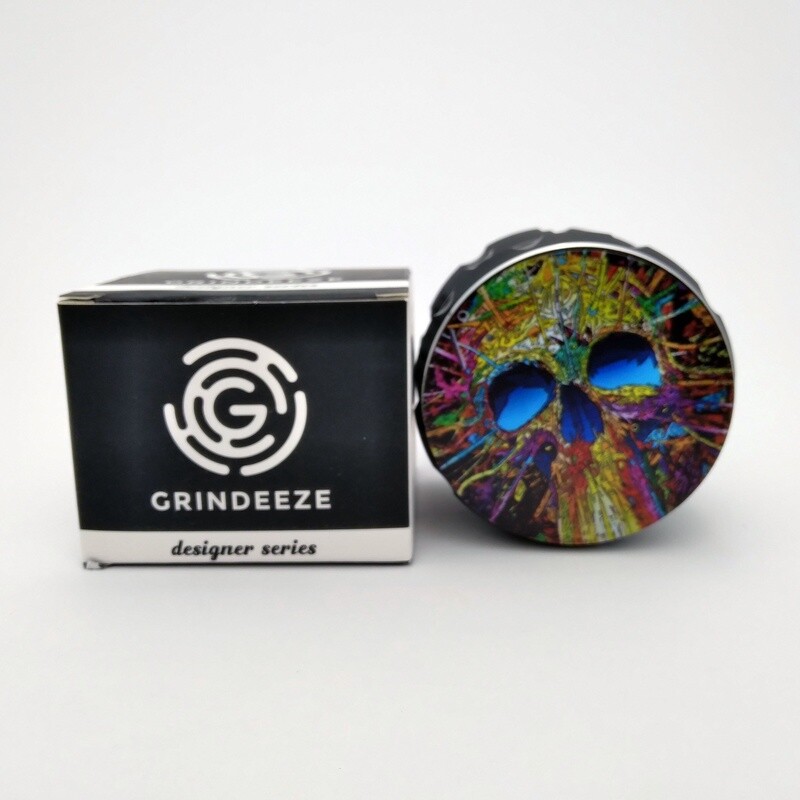 Grind Eeze 63mm Drum Grinder with Skull Design - Assorted