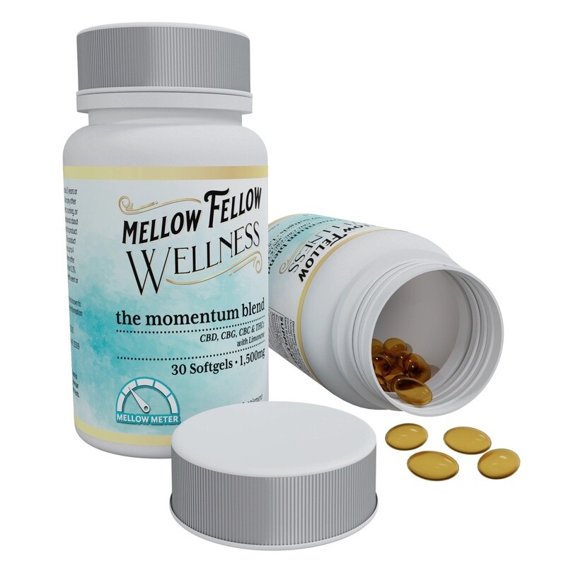 MF Wellness, Momentum Softgels, CBD, CBG, CBC, THCv with Limonene