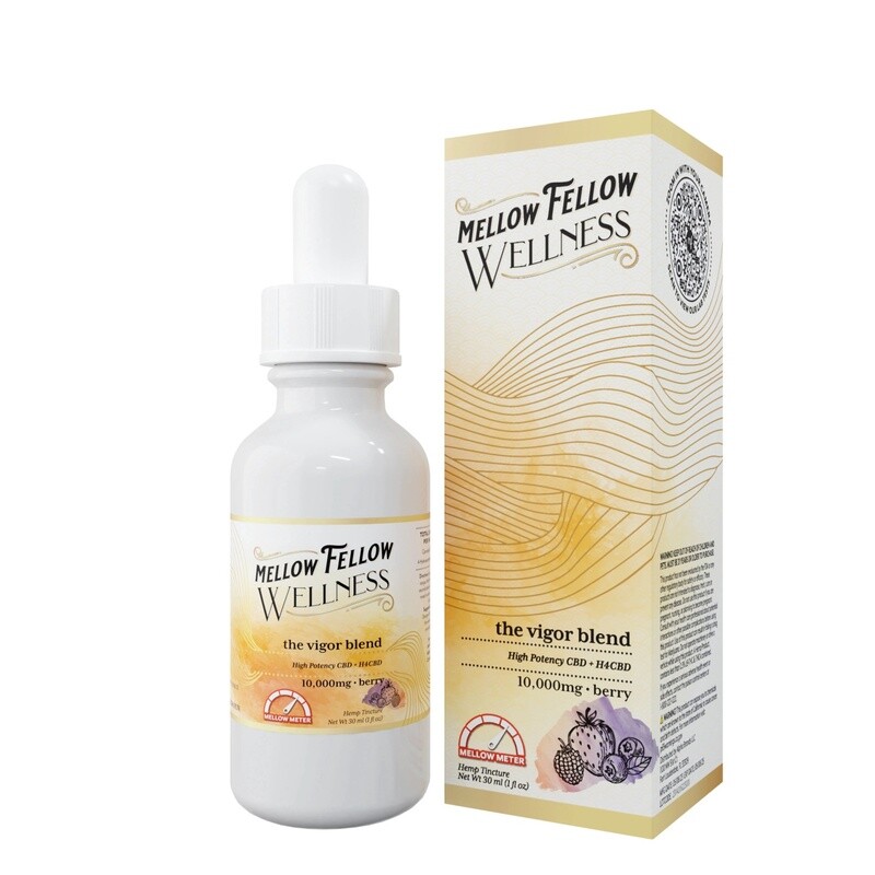 MF Wellness, Vigor 10,000 mg Tincture (Berry), CBD + H4CBD