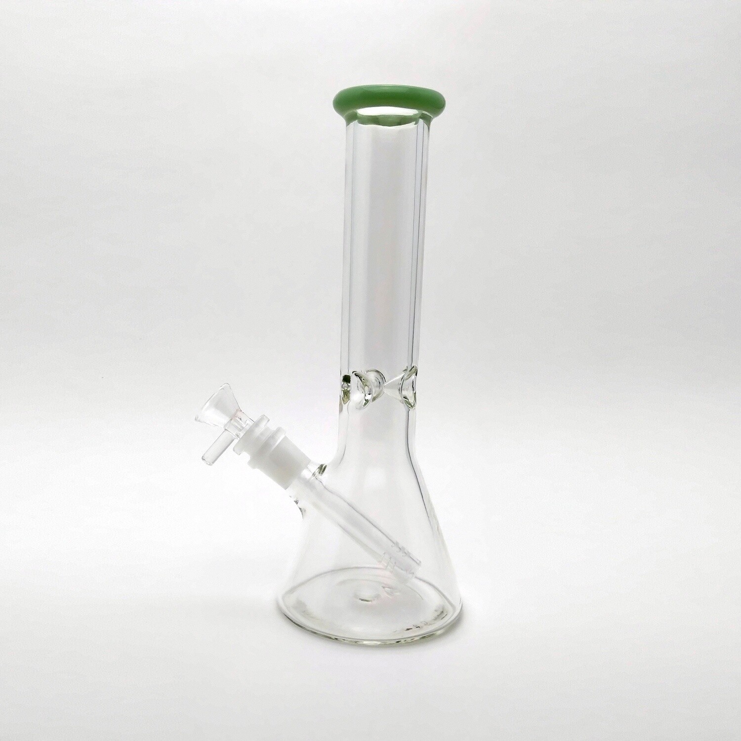 10&quot; 38mm Beaker, Ice Pinch, Diffused Down Stem, Waterpipe, green
