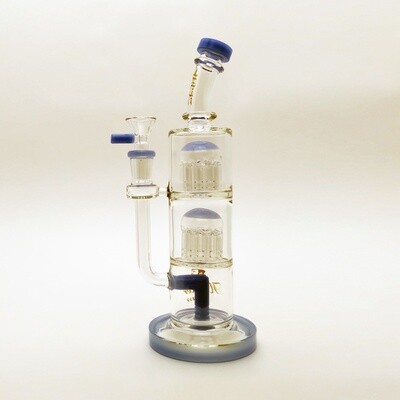 Hipster, 10" 8-Arm Double Tree Perc Waterpipe
