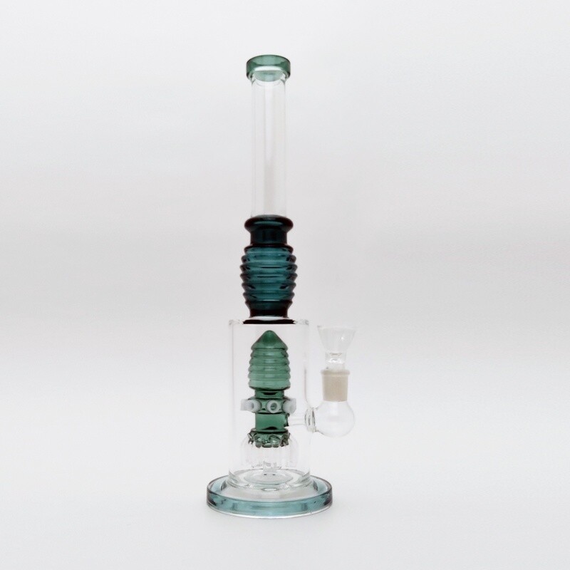 14&quot; Ribbed Perc Waterpipe #10171