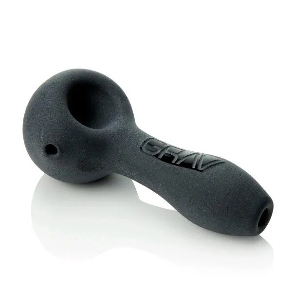 Grav, Sandblasted Spoon Pipe, black