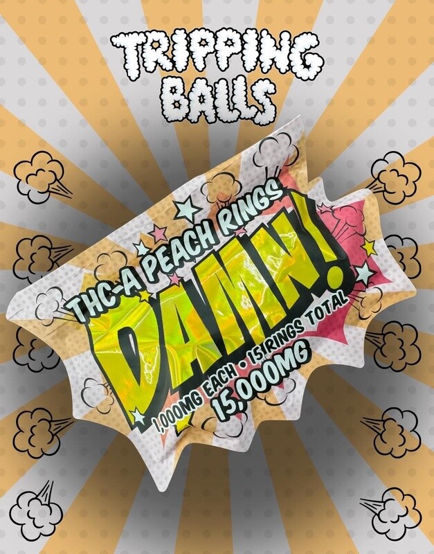 Damn!, THC-A Gummies 15,000mg, Peach