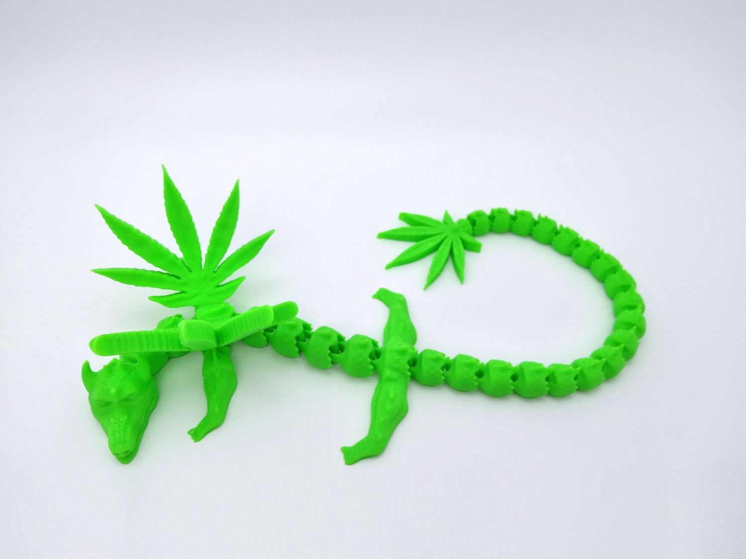 Articulating Cannabis Dragon, 20&quot; length