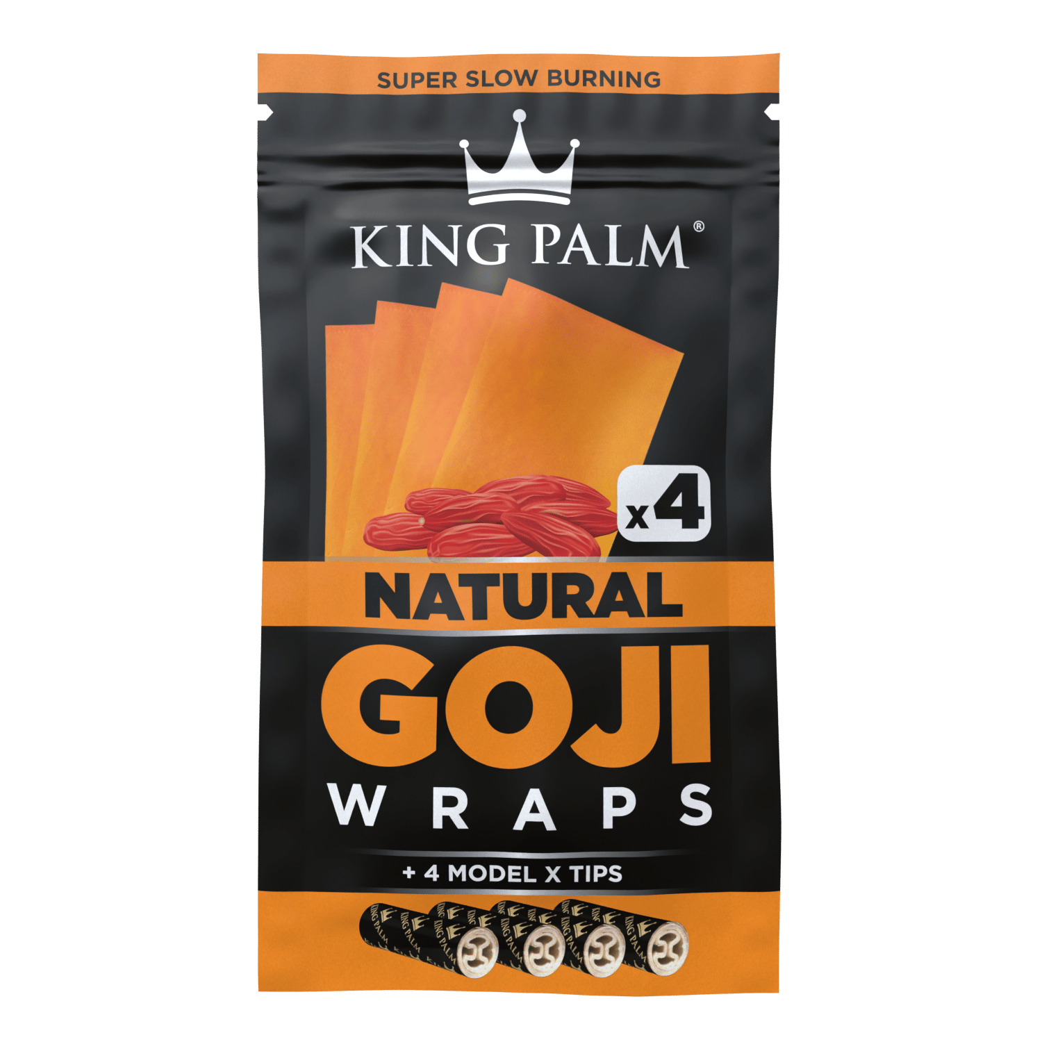 King Palm, Goji Wraps w/ Tips 4pk, Natural