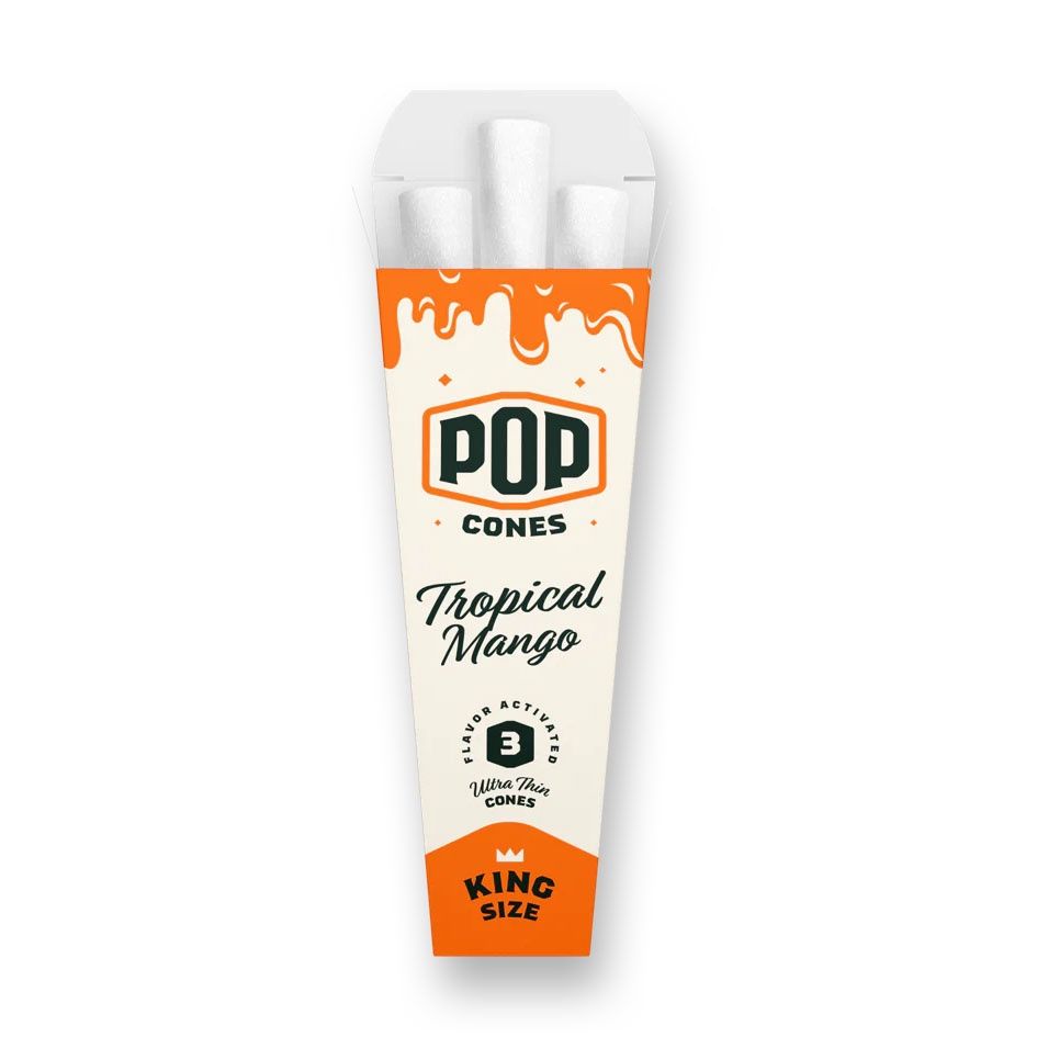 Pop Cones, Ultra Thin King 3pk, Tropical Mango