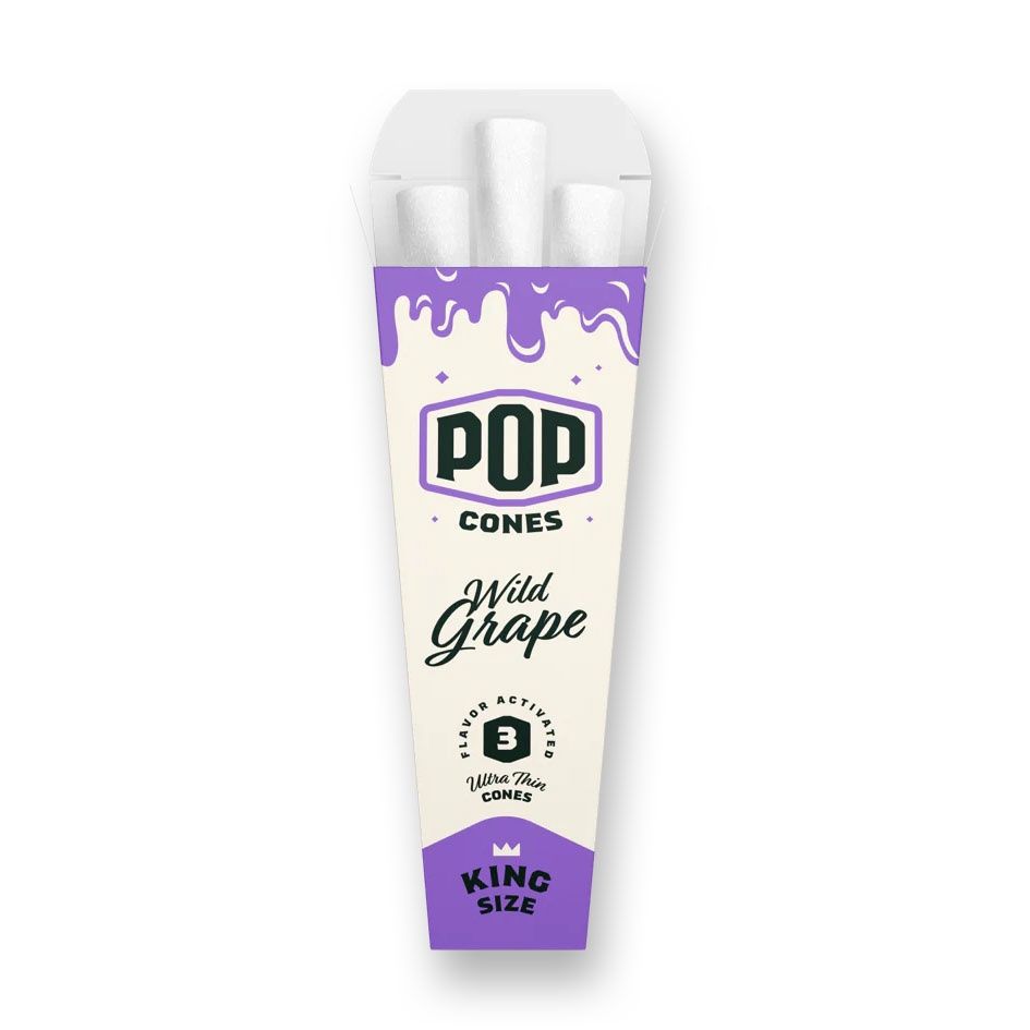 Pop Cones, Ultra Thin King 3pk, Wild Grape