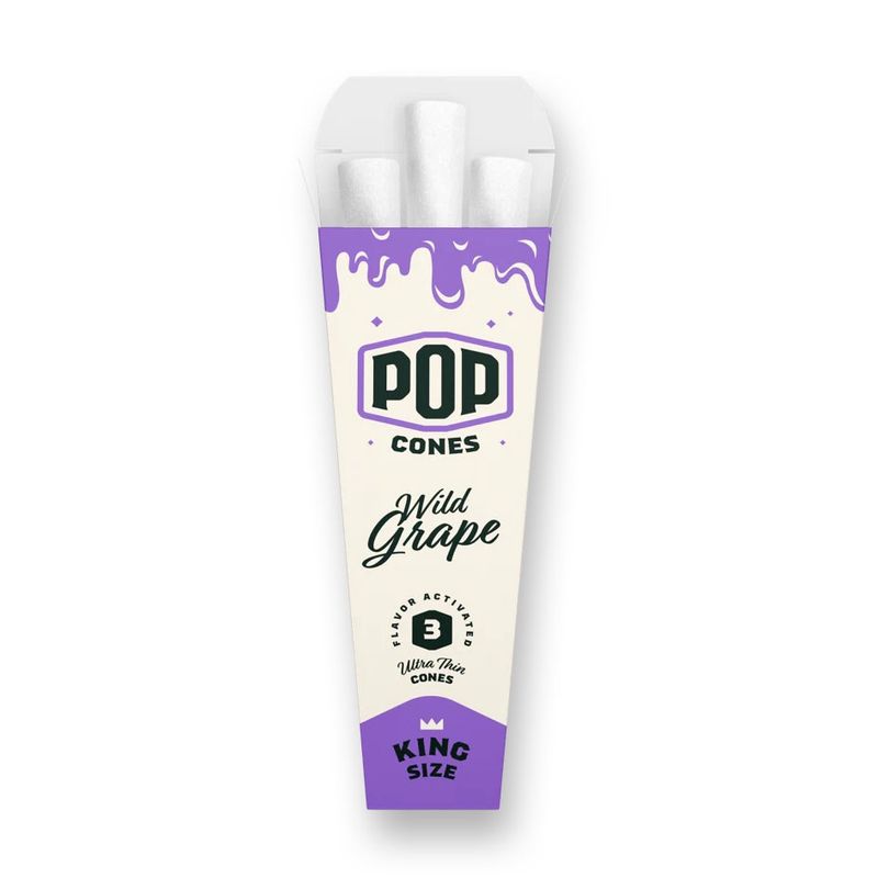 Pop Cones, Ultra Thin King 3pk, Wild Grape