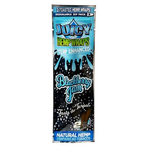 Juicy Terp, Enhanced Hemp Wraps 2pk, Blackberry Jam