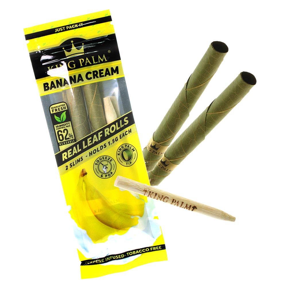 King Palm, Slim Size 2pk, Banana Cream