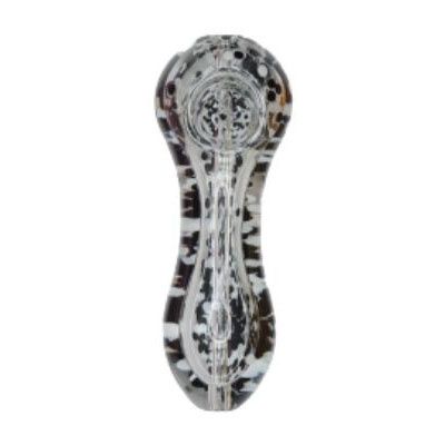 4.5&quot; Liquid Filled Glitter Pipe, Black/White