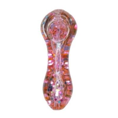 4.5&quot; Liquid Filled Glitter Pipe, Red