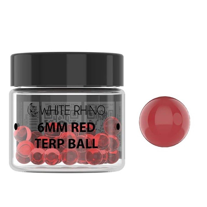 White Rhino, 6mm Terp Ball (Single), Red