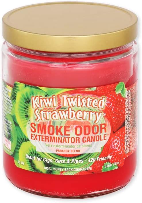 Smoke Odor Exterminator Candle 13oz, Kiwi Twisted Strawberry