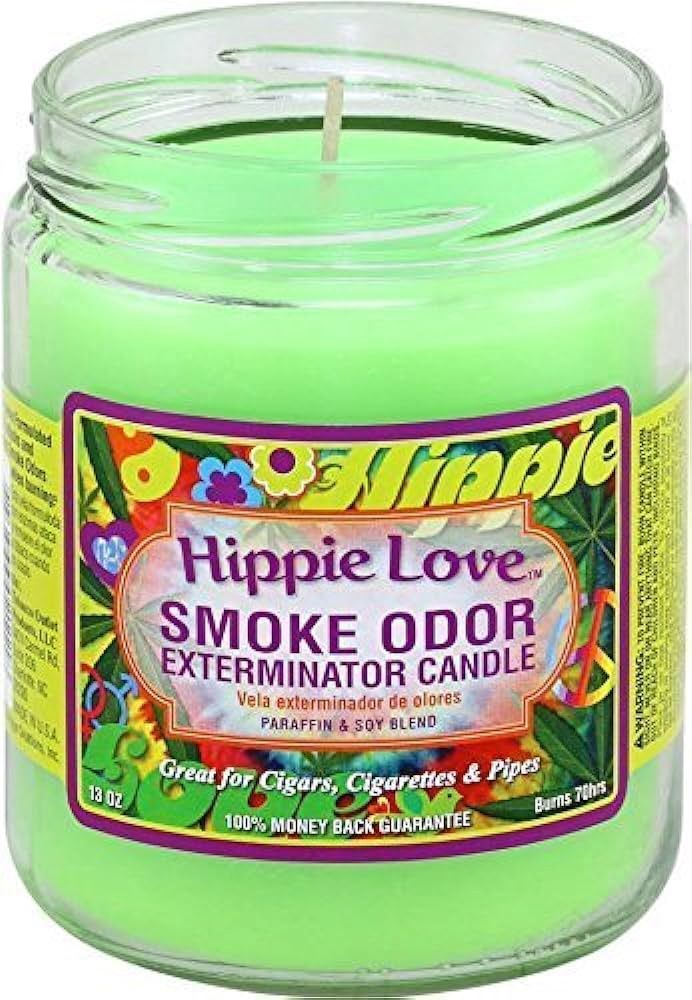 Smoke Odor Exterminator Candle 13oz, Hippie Love