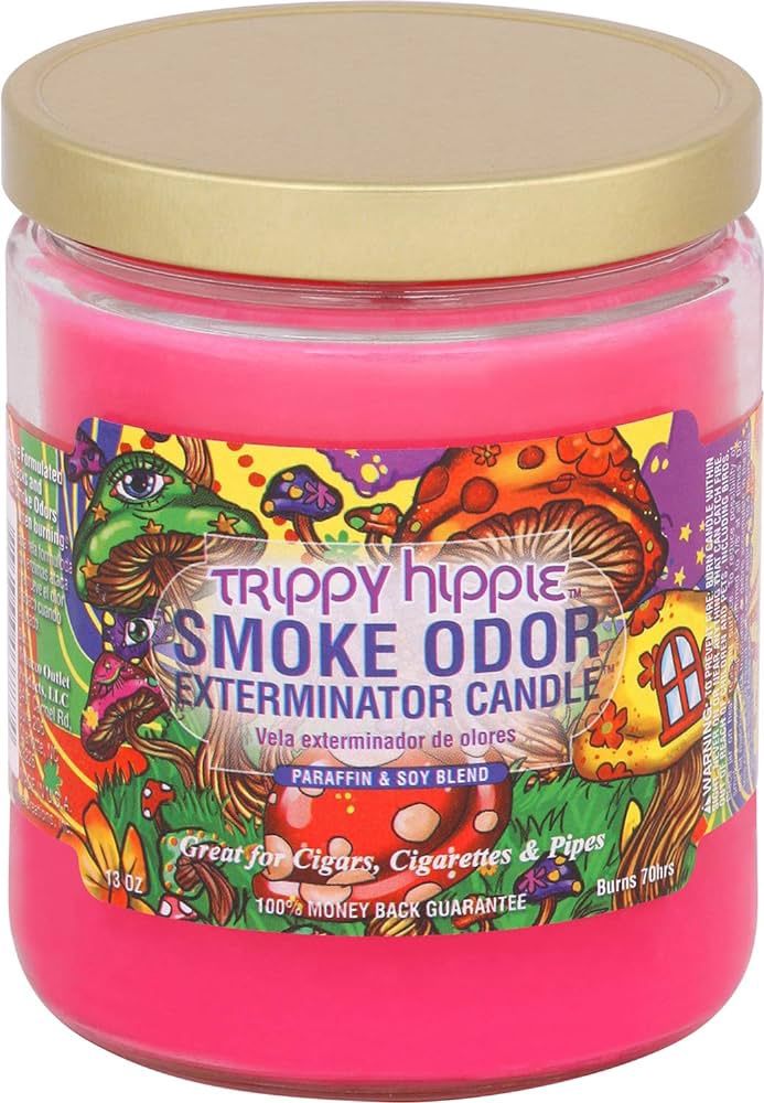 Smoke Odor Exterminator Candle 13oz, Trippy Hippie