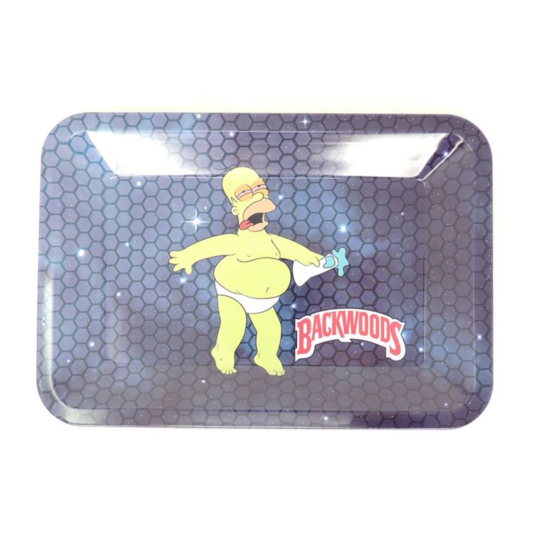 Backwoods Naked Homer Metal Rolling Tray, Small