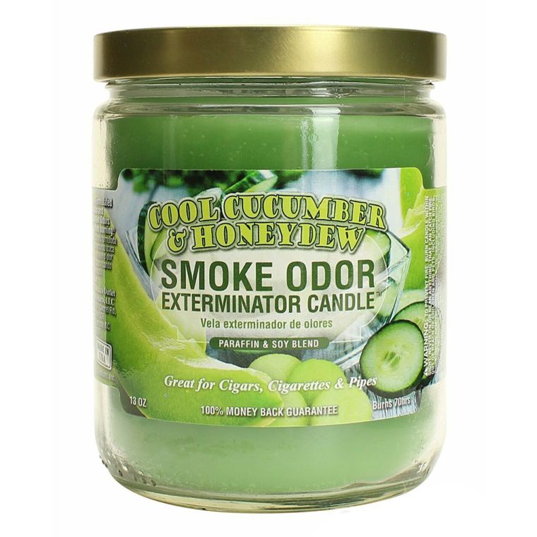 Smoke Odor Exterminator Candle 13oz, Cool Cucumber &amp; Honeydew