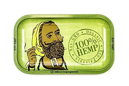 Zig Zag, Rolling Tray, Small, Green