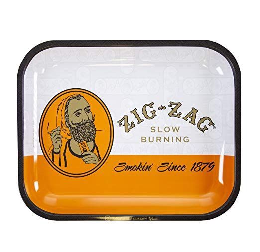 Zig Zag, Rolling Tray, Large, Orange