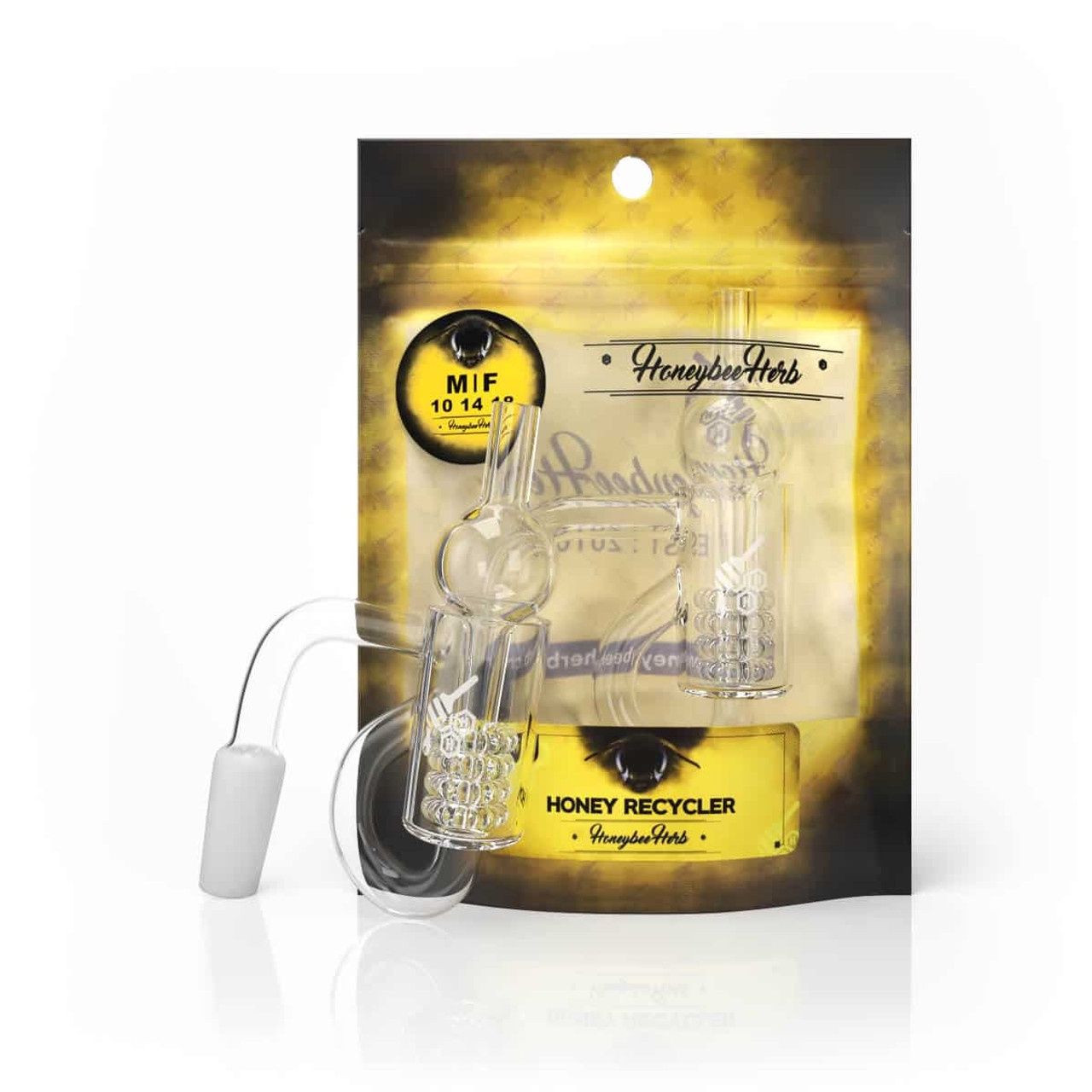 Honey Recycler 10mm Banger, Honeybee Herb
