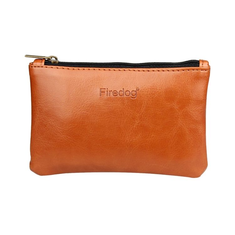 Firedog, Brown Tobacco Zipper Pouch (w/ liner)