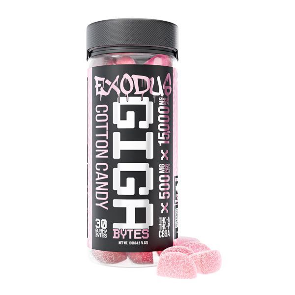 Exodus, Gigabyte Gummies 15000mg, Cotton Candy