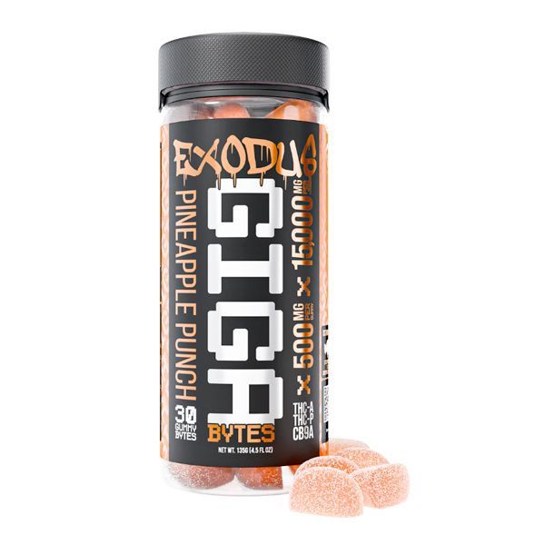 Exodus, Gigabyte Gummies 15000mg, Pineapple Punch