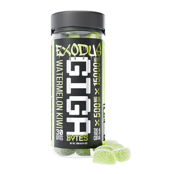 Exodus, Gigabyte Gummies 15000mg, Watermelon Kiwi