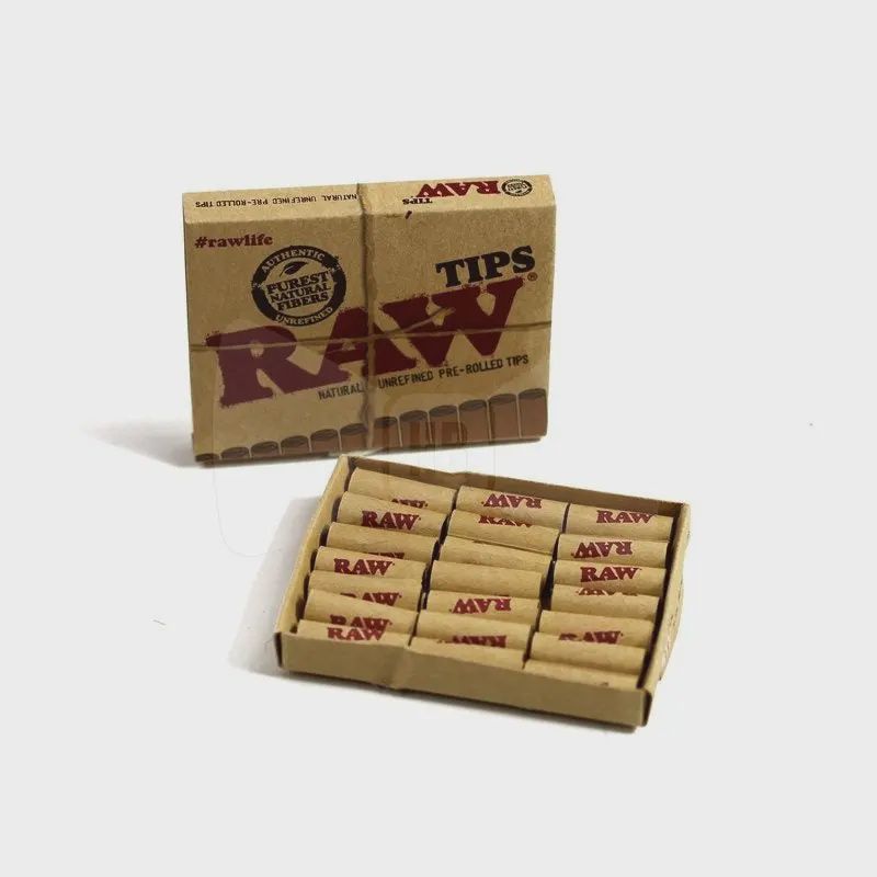 Raw, Pre-Rolled Tips, 21 per box