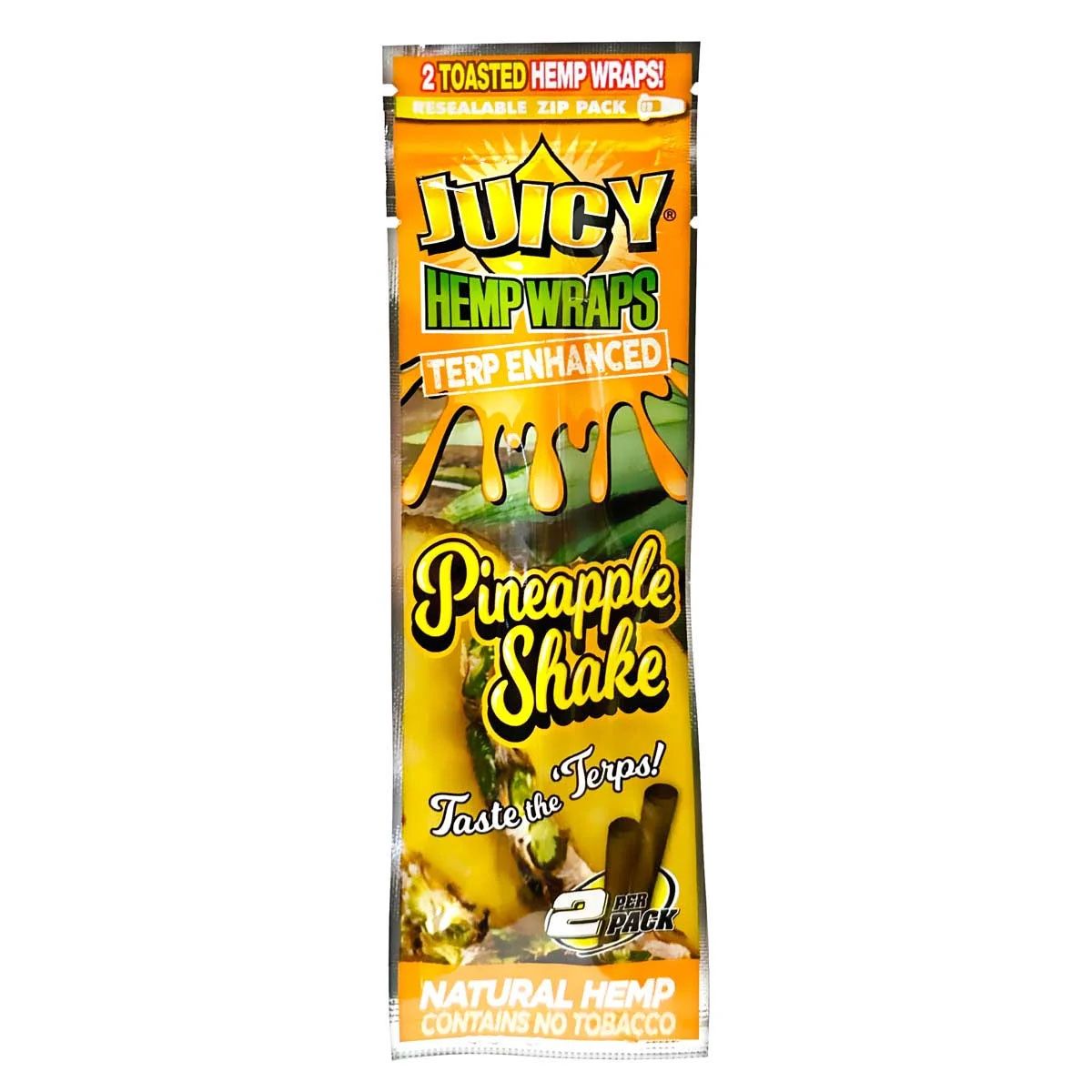 Juicy Terp, Enhanced Hemp Wraps 2pk, Pineapple Shake