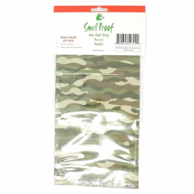 Smell Proof Bags, 3ct 6x8 camo