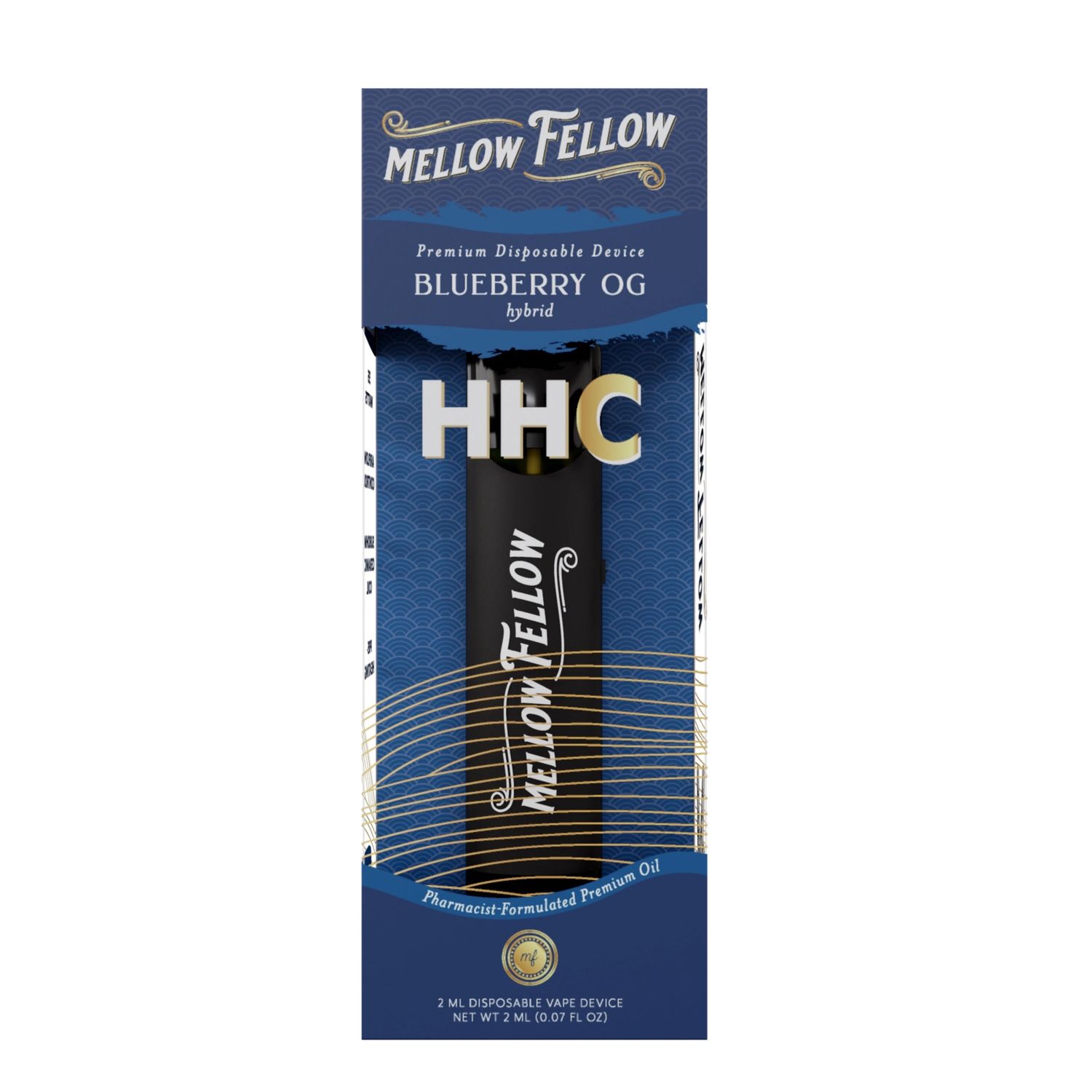 Mellow Fellow, 2G HHC, Blueberry OG, Hybrid