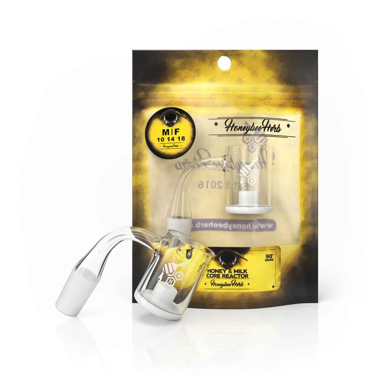 Honey &amp; Milk Core Reactor, 14mm Banger, Honeybee Herb