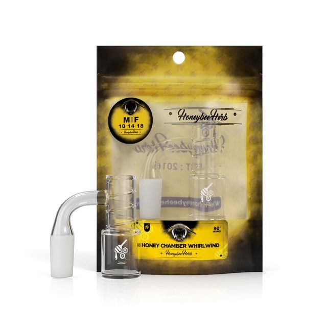 Honey Chamber Whirlwind 14mm Banger, Honeybee Herb