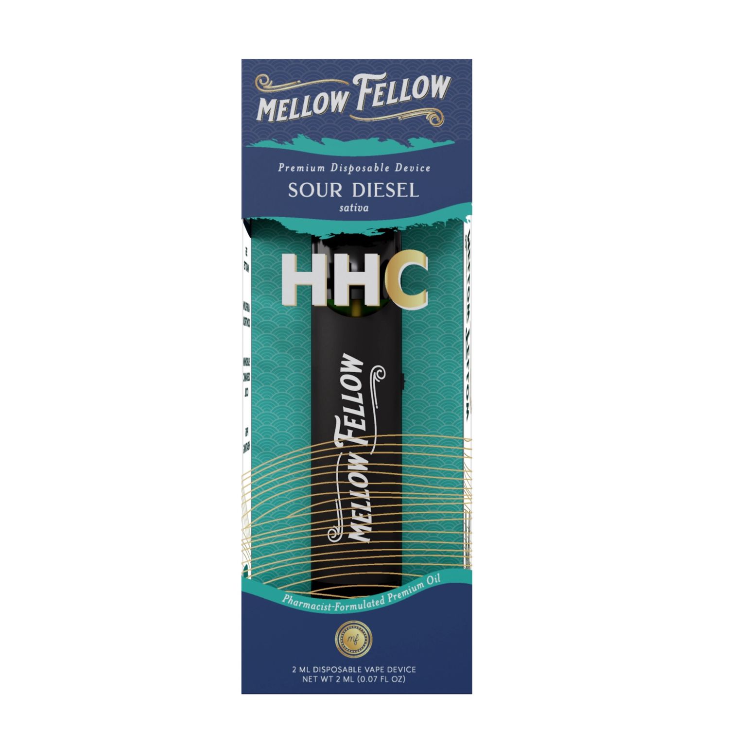 Mellow Fellow, 2G HHC, Sour Diesel, Sativa